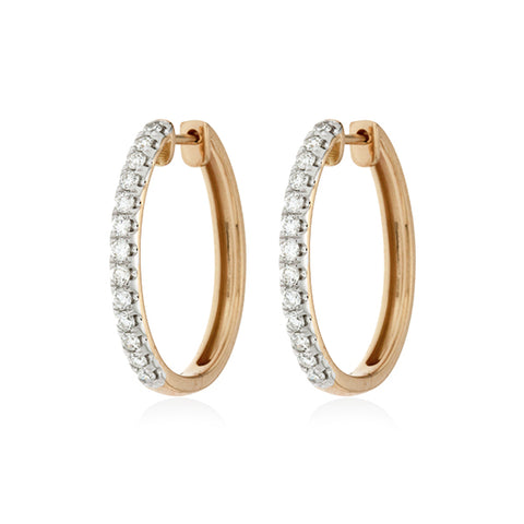 ANNIKA - 1.00ct Diamond Oval Huggie Earrings -  Paddington Jeweller - OJ Co