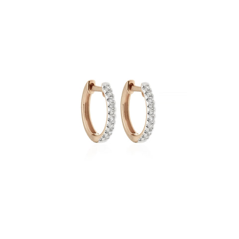 RACHEL - 0.15ct Diamond Round Huggie Earrings -  Paddington Jeweller - OJ Co