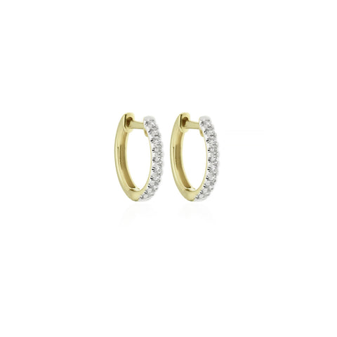 RACHEL - 0.15ct Diamond Round Huggie Earrings -  Paddington Jeweller - OJ Co