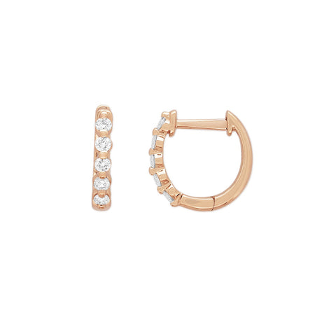 PAULA - 0.15ct Diamond Huggie Earrings -  Paddington Jeweller - OJ Co