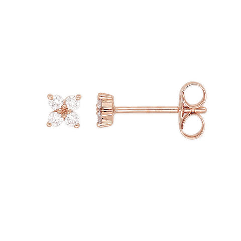 FLORETTA - 0.15ct Diamond Flower Stud Earrings -  Paddington Jeweller - OJ Co