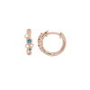 WICCA - 0.10ct White and Blue Diamond Huggie Earrings -Paddington Jeweller - OJ Co