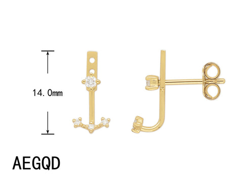 Echo Collection - Little Swinger Studs -  Paddington Jeweller - OJ Co