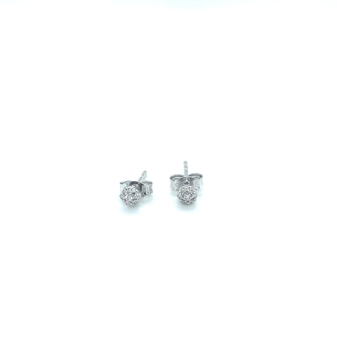 Daffodil  Flower 9kt Gold 0.0.8ct Diamond Earring -  Paddington Jeweller - Ojco