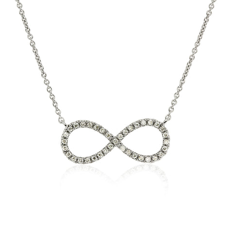 JULIETTA - 0.11ct Diamond Infinity Necklace -  Paddington Jeweller - OJ Co