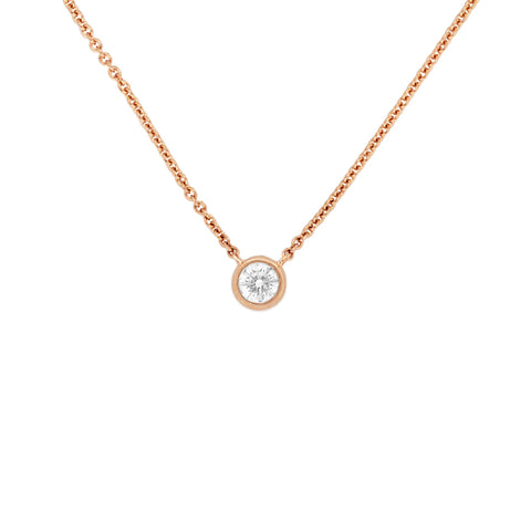 VERONA - 0.25ct Diamond Bezel Set Solitaire Necklace -  Paddington Jeweller - OJ Co