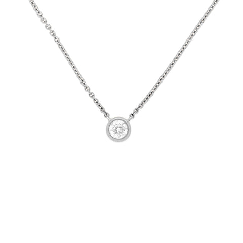 VERONA - 0.25ct Diamond Bezel Set Solitaire Necklace -  Paddington Jeweller - OJ Co