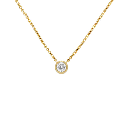 VERONA - 0.25ct Diamond Bezel Set Solitaire Necklace -  Paddington Jeweller - OJ Co