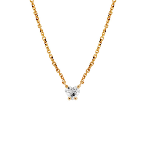 KAYLEE - 0.10ct Heart Shape Diamond Solitaire Necklace -  Paddington Jeweller - OJ Co