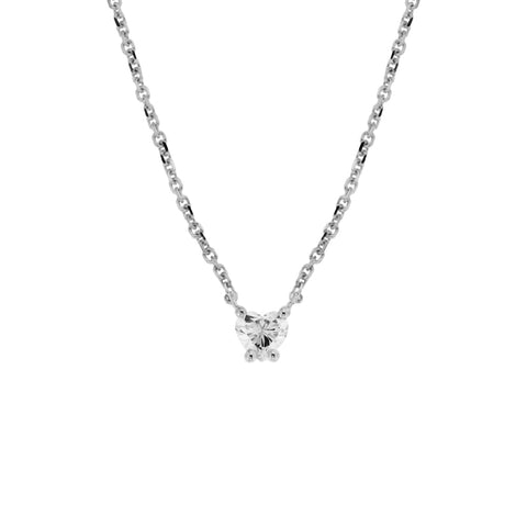 KAYLEE - 0.10ct Heart Shape Diamond Solitaire Necklace -  Paddington Jeweller - OJ Co