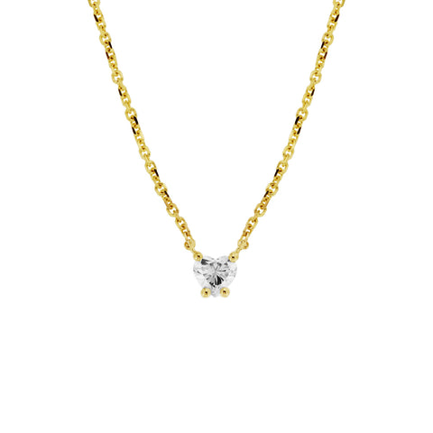 KAYLEE - 0.10ct Heart Shape Diamond Solitaire Necklace -  Paddington Jeweller - OJ Co