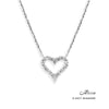 ALICIA - 0.25ct Diamond Heart Open Heart Necklace -Paddington Jeweller - OJ Co