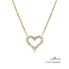 ALICIA - 0.25ct Diamond Heart Open Heart Necklace -Paddington Jeweller - OJ Co