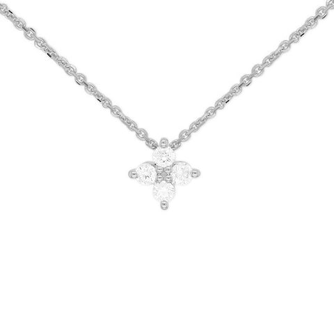 FLORIA - 0.10ct Diamond Flower Pendant and Chain -  Paddington Jeweller - OJ Co