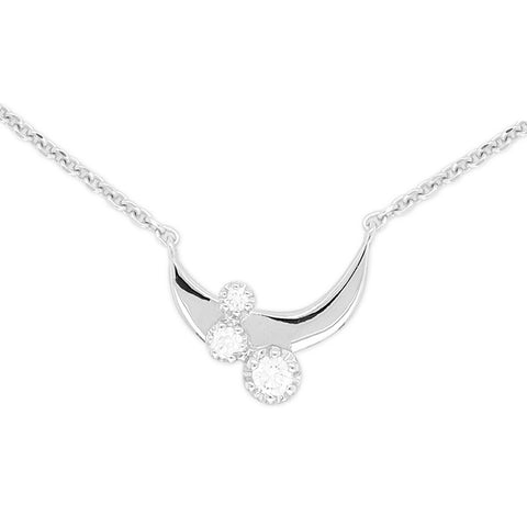 WAVELYN - 0.03ct White Diamond Petite Necklace -  Paddington Jeweller - OJ Co