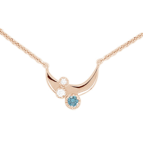 WAVERLY - 0.03ct White and Blue Diamond Petite Necklace -  Paddington Jeweller - OJ Co