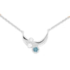 WAVERLY - 0.03ct White and Blue Diamond Petite Necklace -Paddington Jeweller - OJ Co