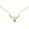 WAVERLY - 0.03ct White and Blue Diamond Petite Necklace -Paddington Jeweller - OJ Co