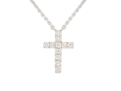 0.10ct Diamond Cross Necklace -  Paddington Jeweller - Ojco