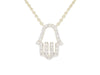 0.10ct Diamond Hamsa Necklace -Paddington Jeweller - Ojco