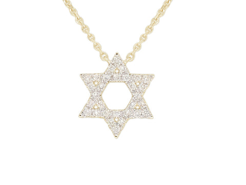 0.10ct Diamond Star Of David Necklace -  Paddington Jeweller - Ojco