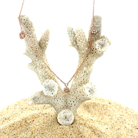 Daffodil Triple flower 9kt Gold 0.12ct Diamond Necklace -  Paddington Jeweller - Ojco