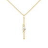 AMELIA - White and Blue Diamond Drop Pendant and Chain -Paddington Jeweller - OJ Co
