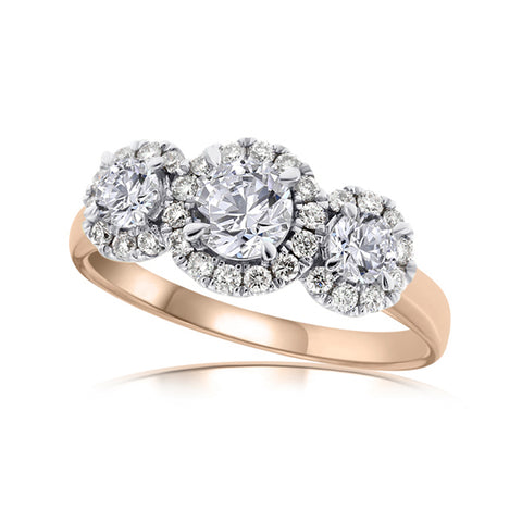 CARINA - 1.00ct Diamond Round Cluster Engagement Ring -  Paddington Jeweller - OJ Co