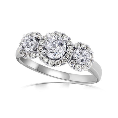 CARINA - 1.00ct Diamond Round Cluster Engagement Ring -  Paddington Jeweller - OJ Co