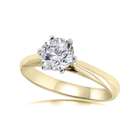 ELISSA - 1.00ct Diamond 6 Claw Solitaire Ring -  Paddington Jeweller - OJ Co