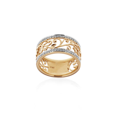 GRETA - 0.20ct Diamond Filigree Ring -  Paddington Jeweller - OJ Co