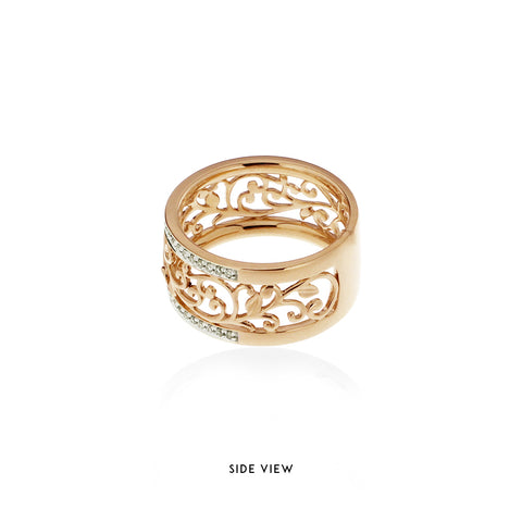 GRETA - 0.20ct Diamond Filigree Ring -  Paddington Jeweller - OJ Co