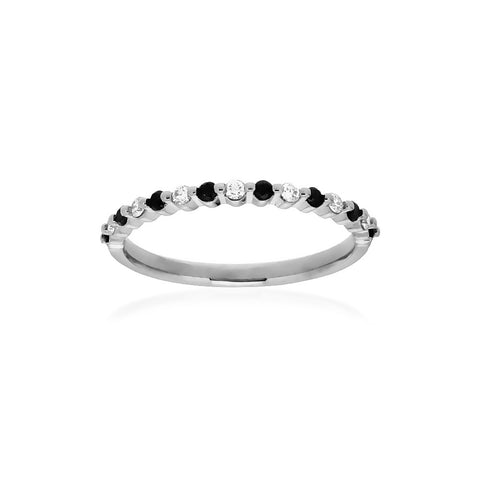 SIERRA - 0.30ct White and Black Diamond Ring -  Paddington Jeweller - OJ Co