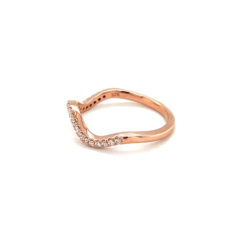 SANDY - 0.095ct Diamond Wave Ring -  Paddington Jeweller - OJ Co