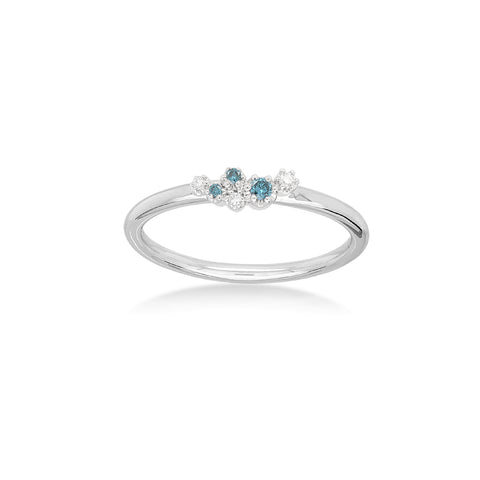 WANDA - 0.05ct White and Blue Diamond Petite Stacker Ring -  Paddington Jeweller - OJ Co