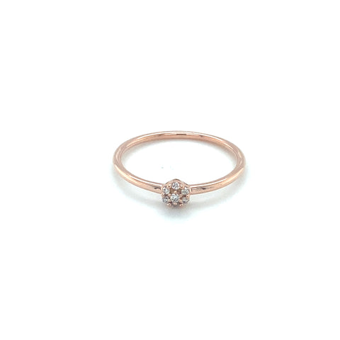 Daffodil Single flower 9kt Gold 0.0.4ct Diamond Ring -  Paddington Jeweller - Ojco