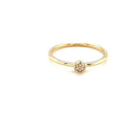 Daffodil Single flower 9kt Gold 0.0.4ct Diamond Ring -  Paddington Jeweller - Ojco