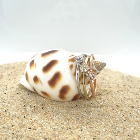 Daffodil Single flower 9kt Gold 0.0.4ct Diamond Ring -  Paddington Jeweller - Ojco