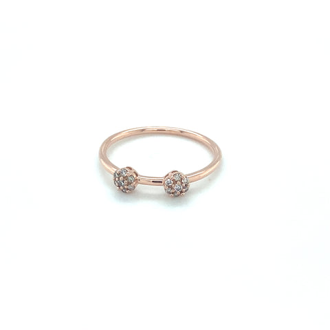 Daffodil Double Flower 9kt Gold 0.0.8ct Diamond Ring -  Paddington Jeweller - Ojco