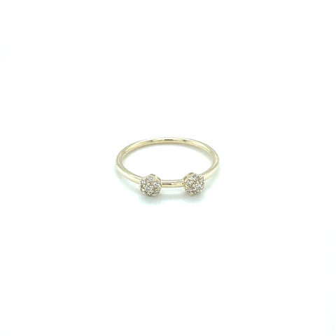 Daffodil Double Flower 9kt Gold 0.0.8ct Diamond Ring -  Paddington Jeweller - Ojco