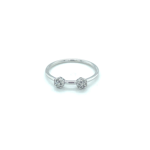 Daffodil Double Flower 9kt Gold 0.0.8ct Diamond Ring -  Paddington Jeweller - Ojco