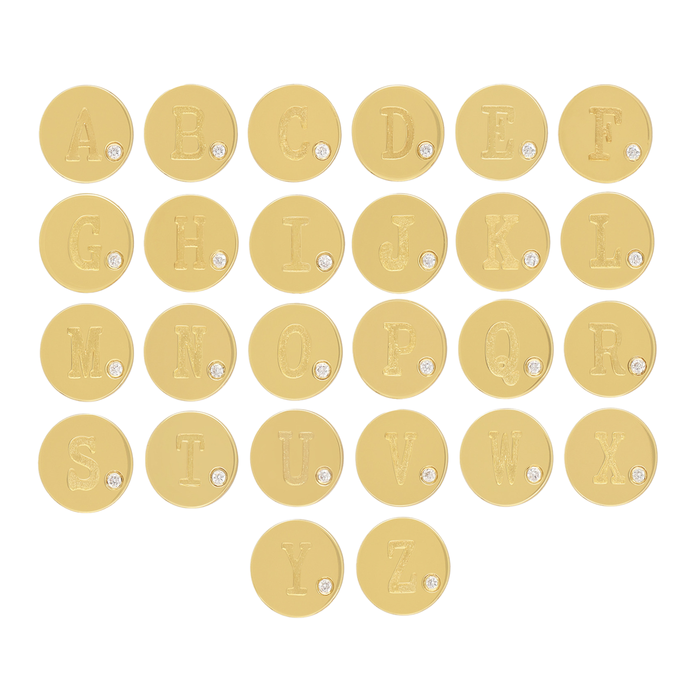 Signature disc letters | Paddington Jeweller - Ojco