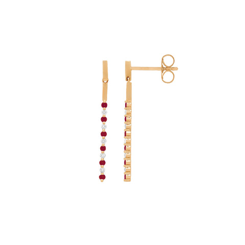 REBECCA - 0.23ct Ruby and 0.15ct White Diamond Drop Earrings -  Paddington Jeweller - OJ Co