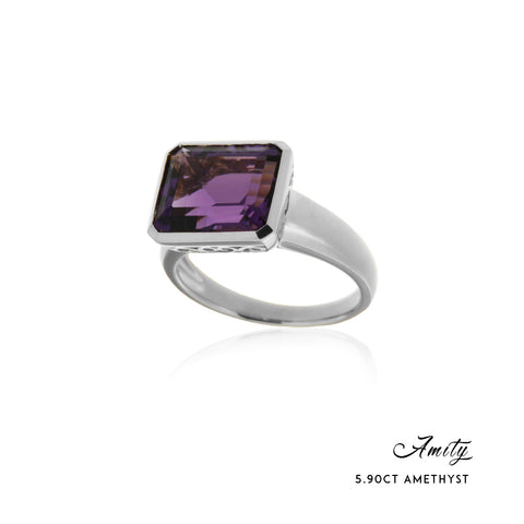 AMITY - 5.90ct Amethyst Ring -  Paddington Jeweller - OJ Co