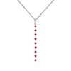 BETHANIA - 0.24ct Ruby and 0.16ct White Diamond Drop Pendant and Chain -Paddington Jeweller - OJ Co