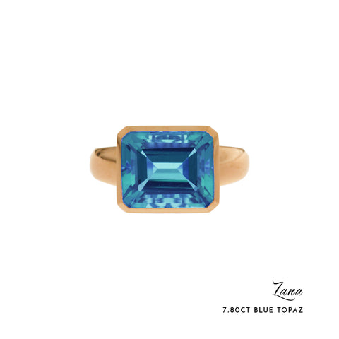 LANA - 7.80ct Blue Topaz Ring -  Paddington Jeweller - OJ Co