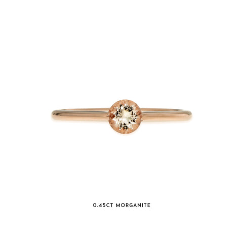 NIGELLA  - 0.45ct Morganite Stacker Ring -  Paddington Jeweller - OJ Co