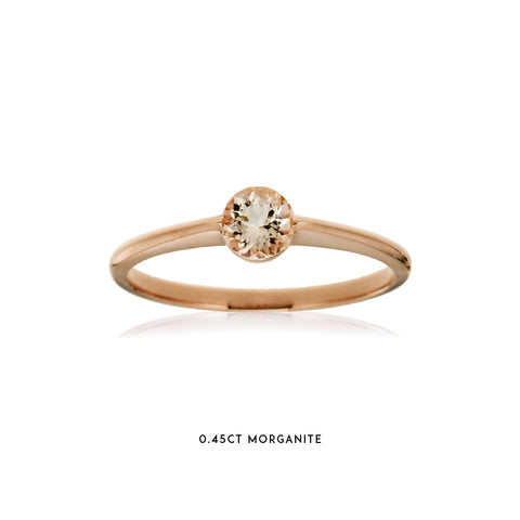 NIGELLA  - 0.45ct Morganite Stacker Ring -  Paddington Jeweller - OJ Co