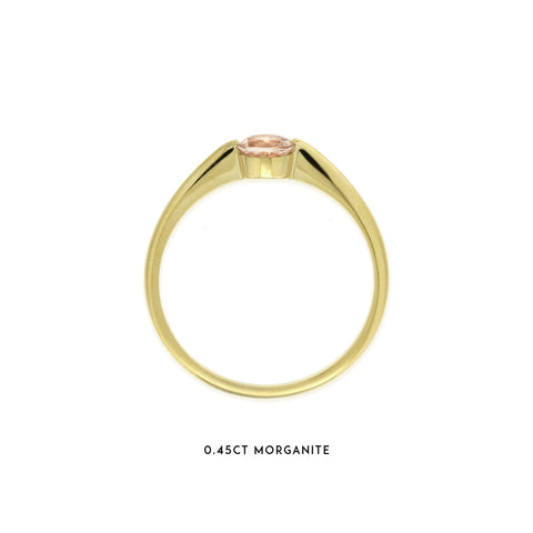 NIGELLA  - 0.45ct Morganite Stacker Ring -  Paddington Jeweller - OJ Co