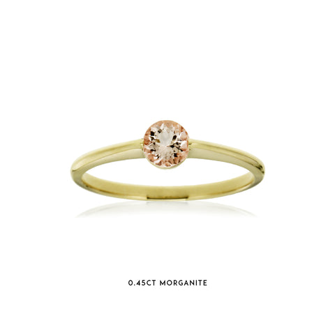 NIGELLA  - 0.45ct Morganite Stacker Ring -  Paddington Jeweller - OJ Co